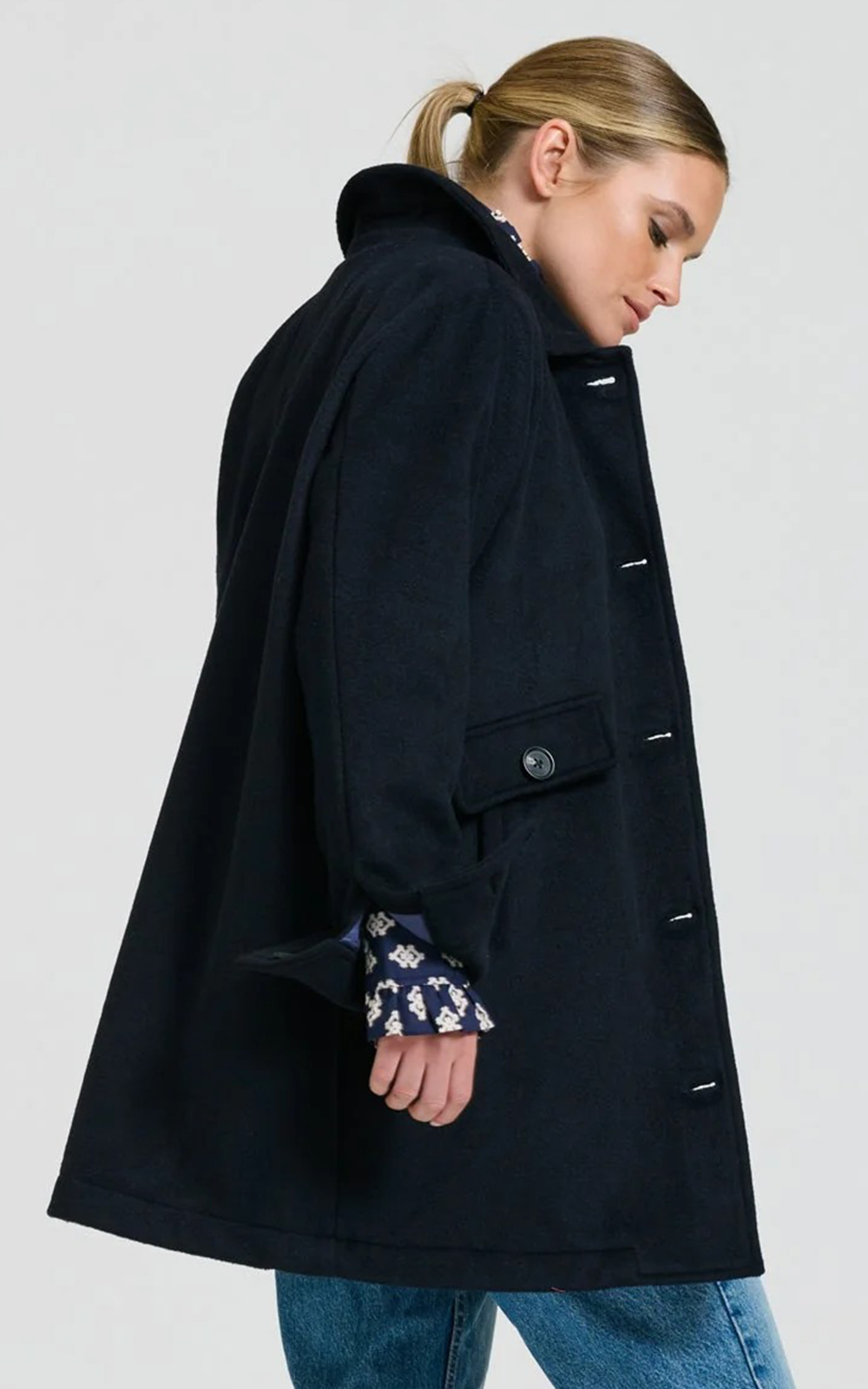 Selina Swing Coat product photo.