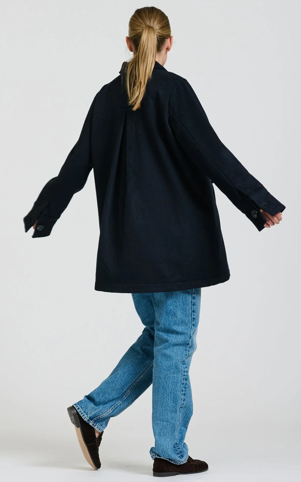 Selina Swing Coat product photo.