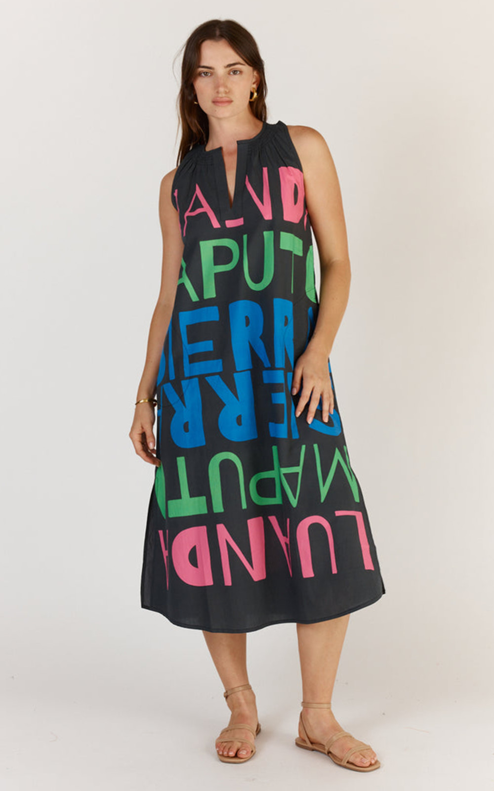 Sierra Sleeveless Dress product photo.