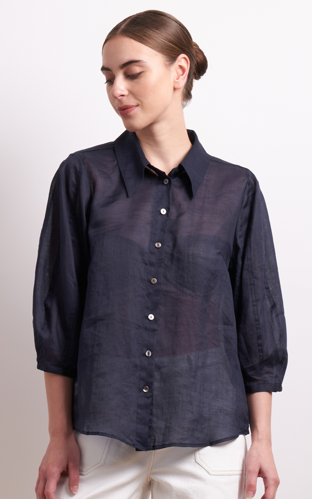 Pin Tuck Shirt product photo.