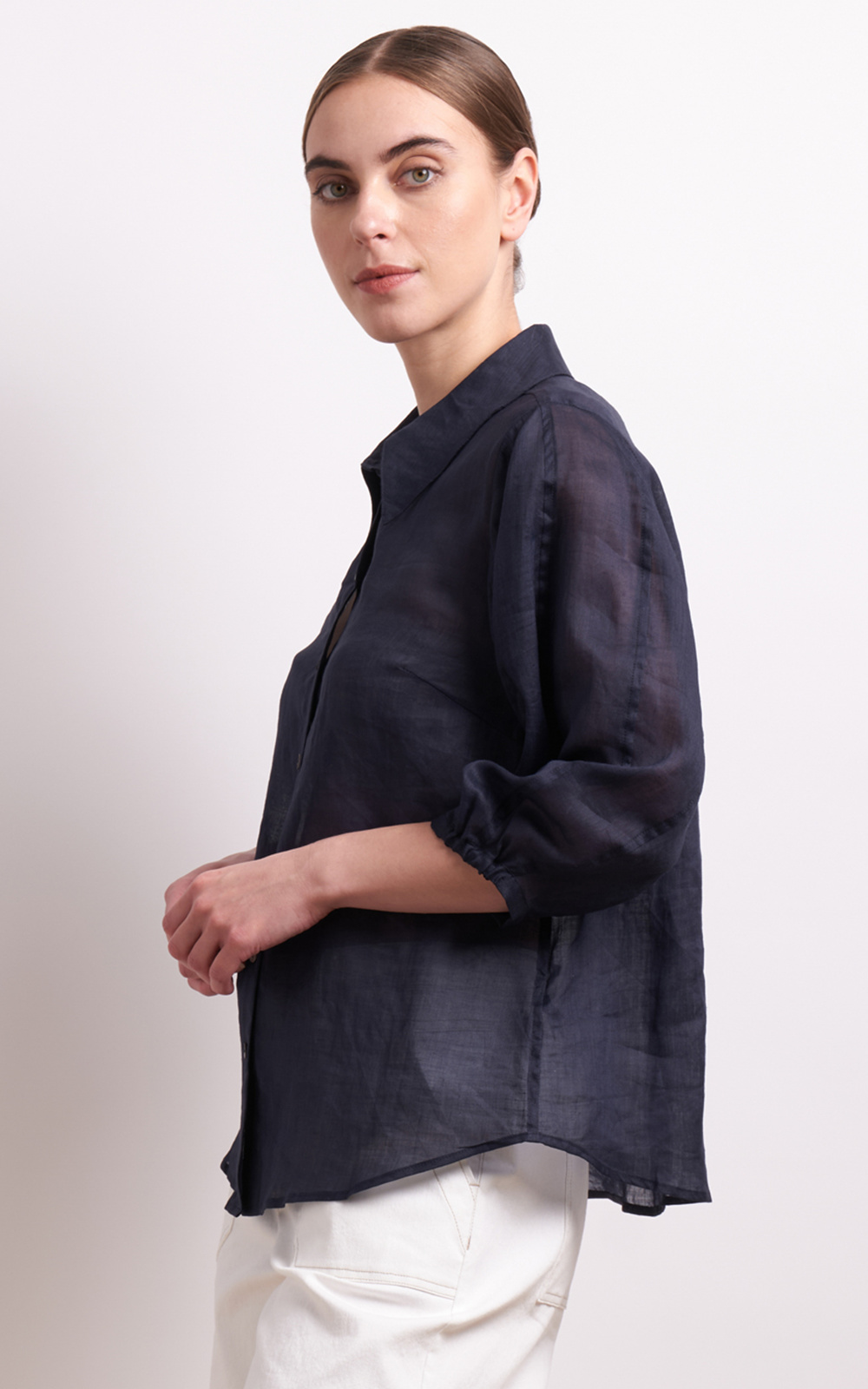 Pin Tuck Shirt product photo.