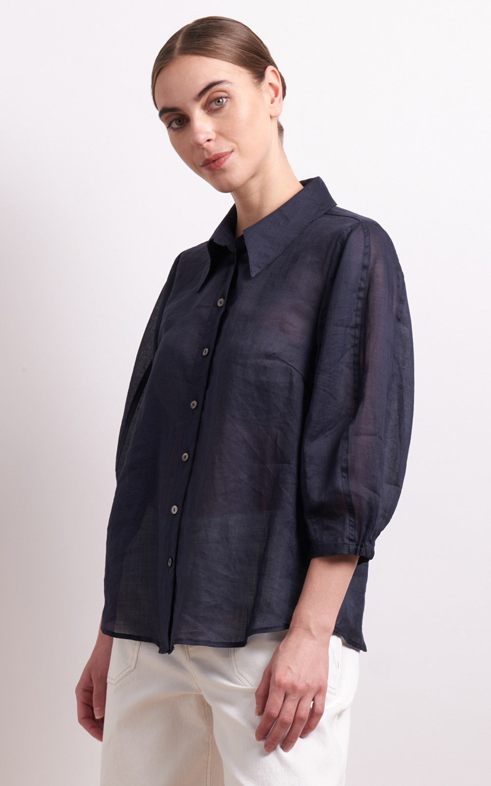 Pin Tuck Shirt product photo.