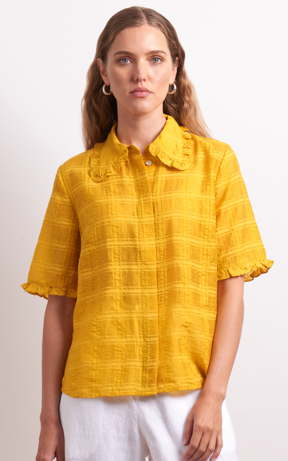 Ruffles Shirt product photo.