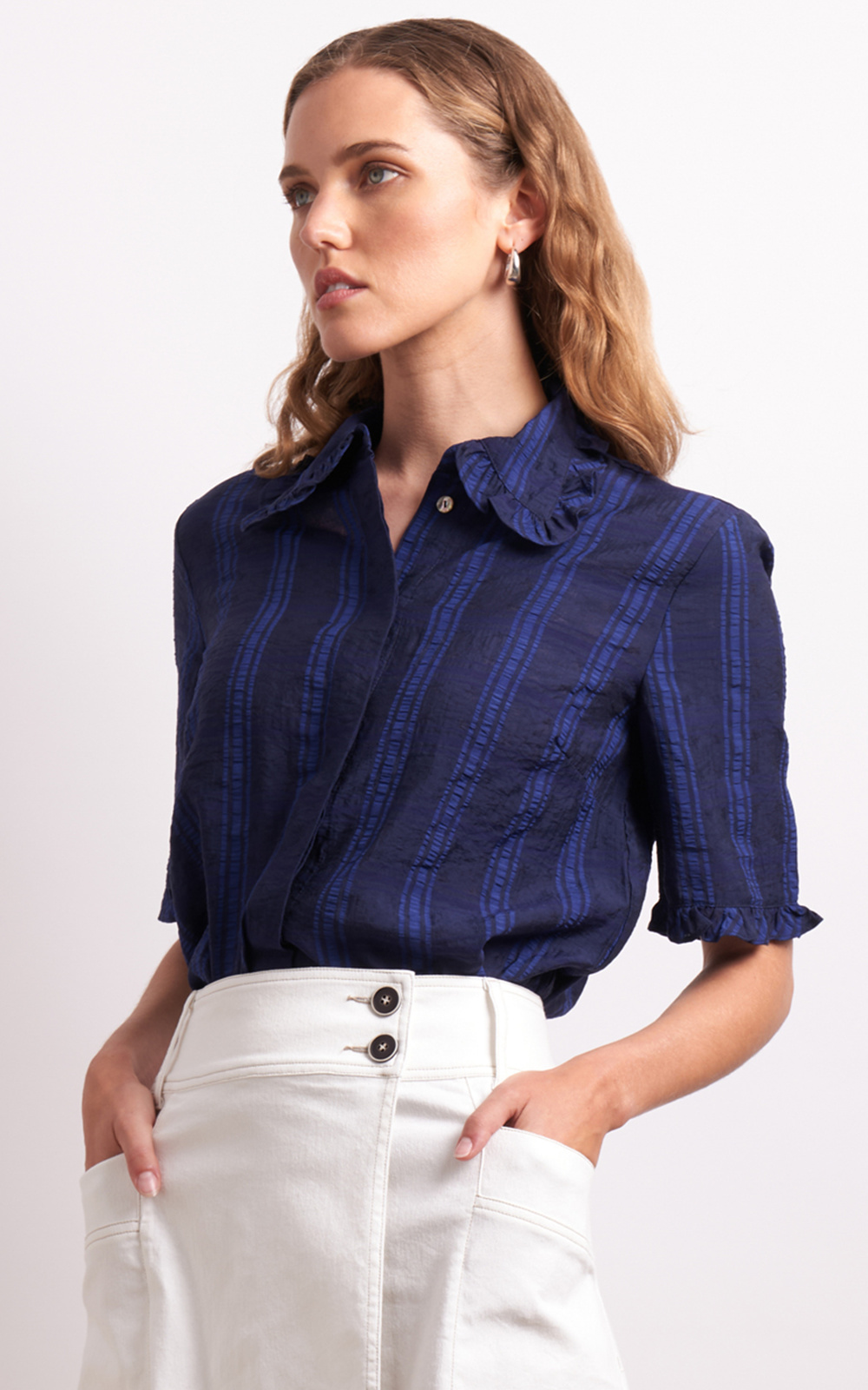 Ruffles Shirt product photo.
