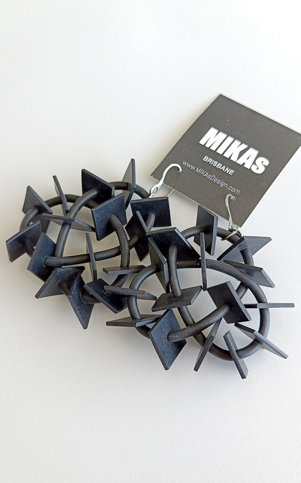 Square Lace Earrings product photo.