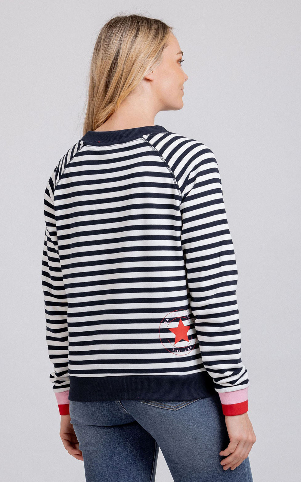 Striped Delight Sweat product photo.
