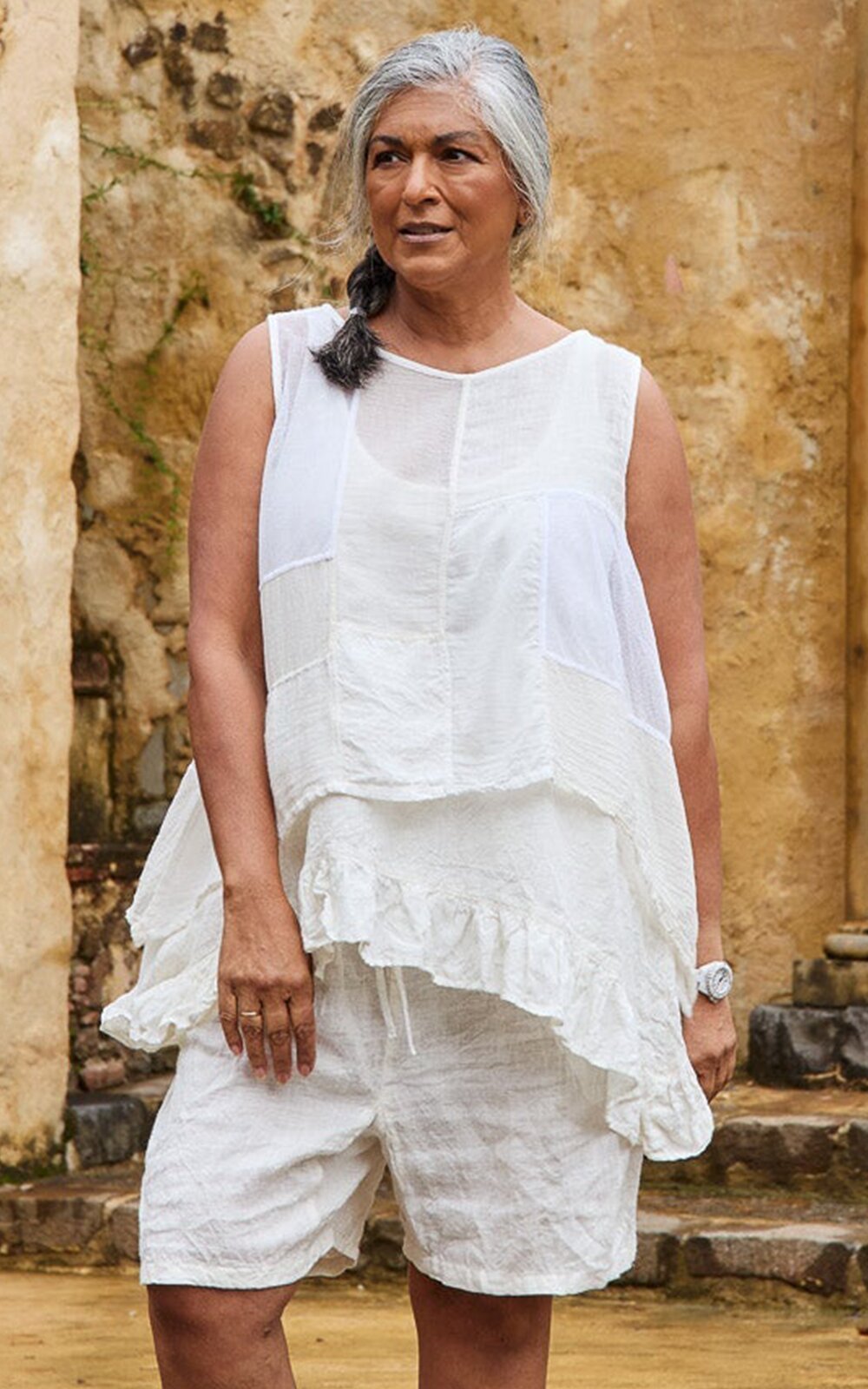 Suri Camisole In Linen product photo.