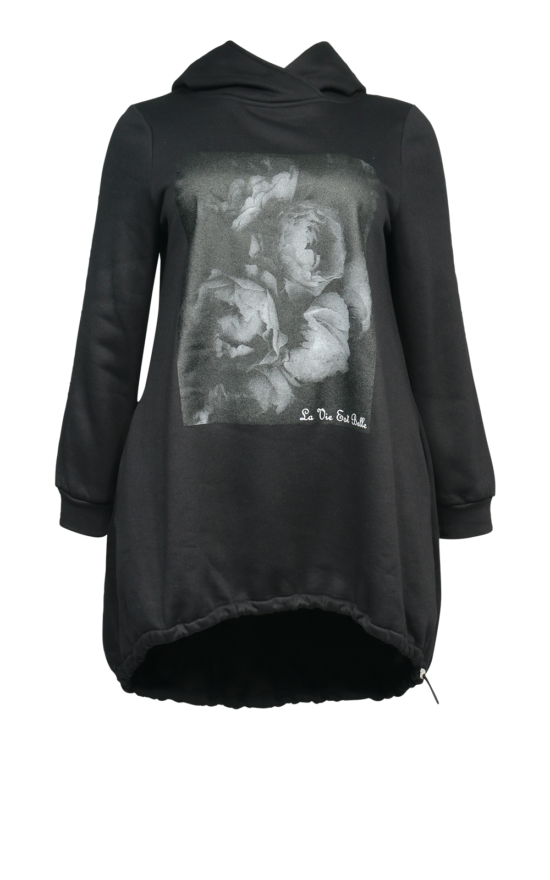 Harper Longline Hoody Bouquet Print product photo.