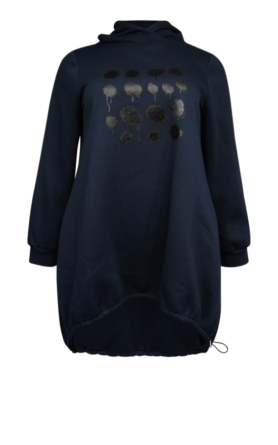 Harper Longline Hoody Splodge product photo.