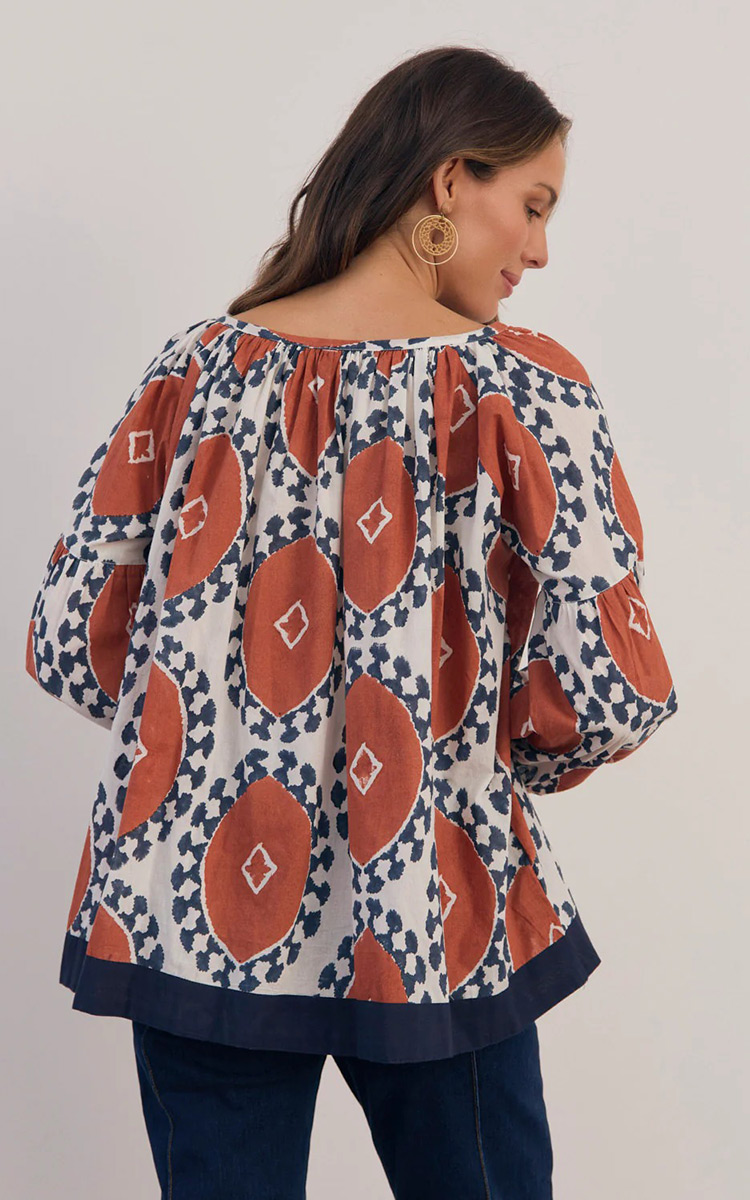 Delilah Blouse In Chestnut product photo.