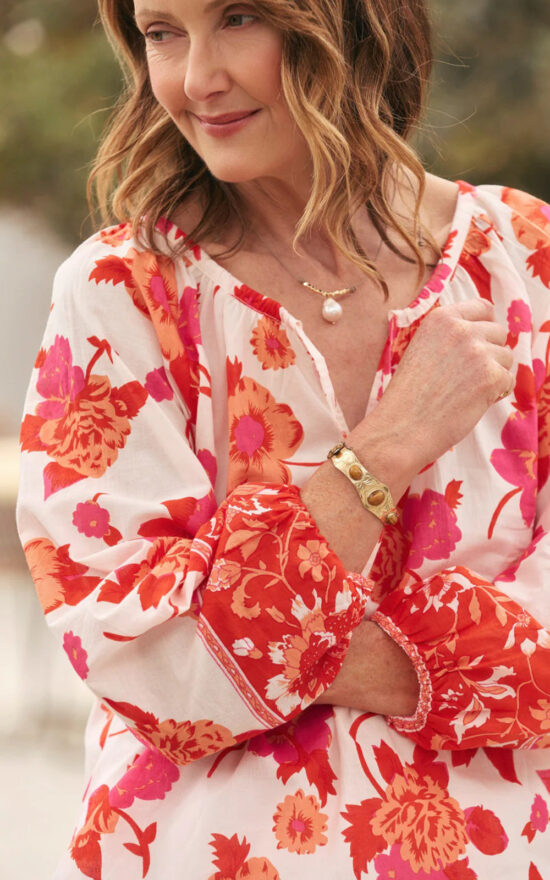 Delilah Blouse Thistle product photo.