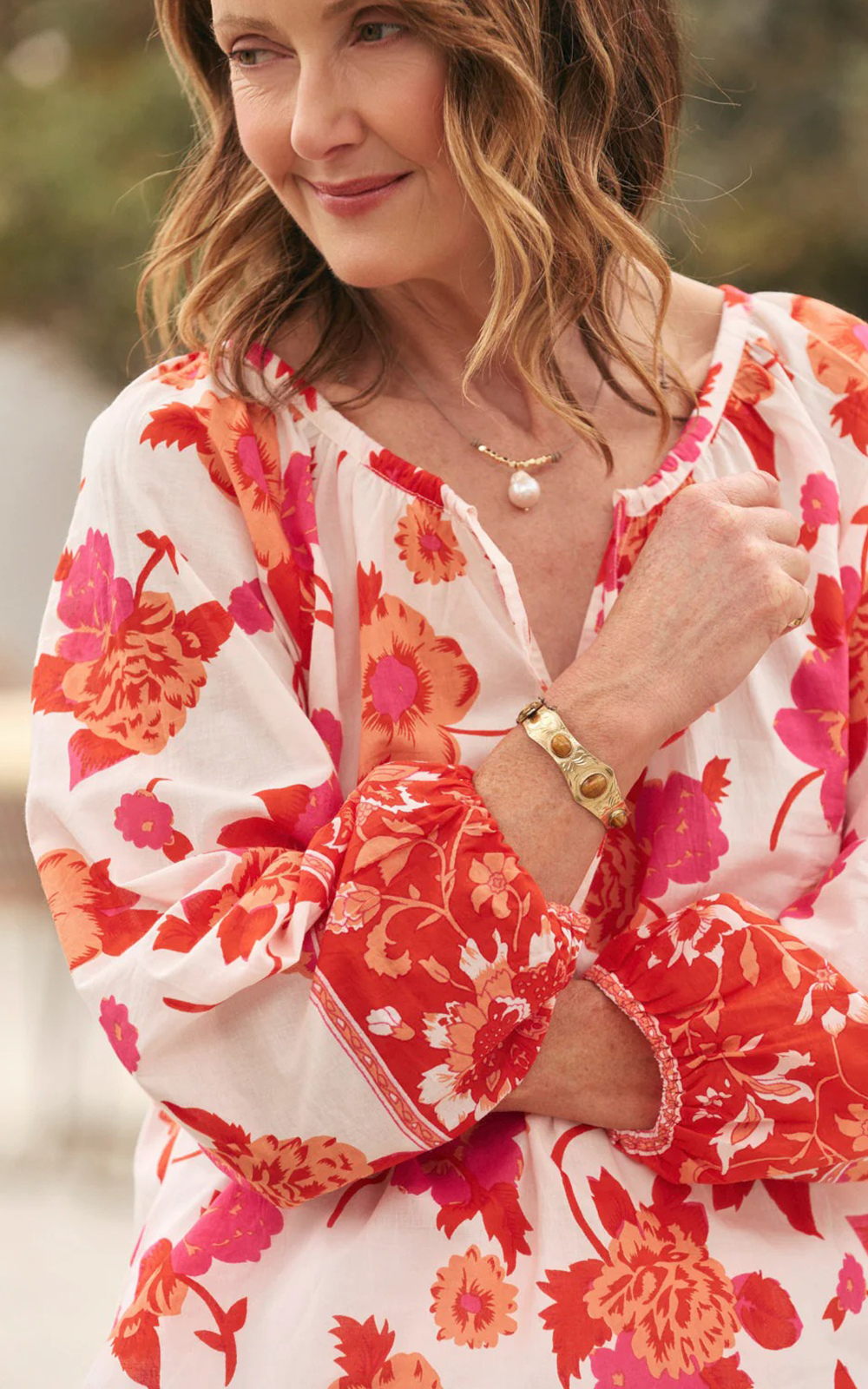 Delilah Blouse Thistle product photo.