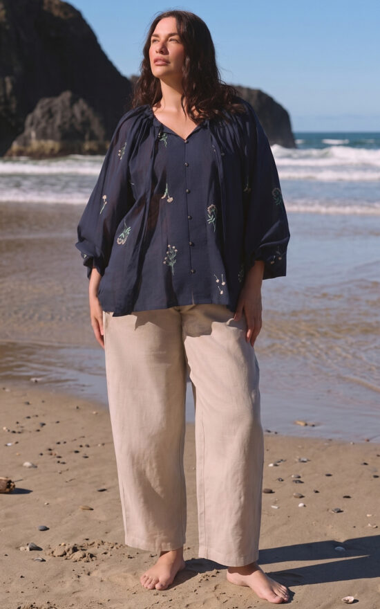 Nova Tie Neck Top product photo.