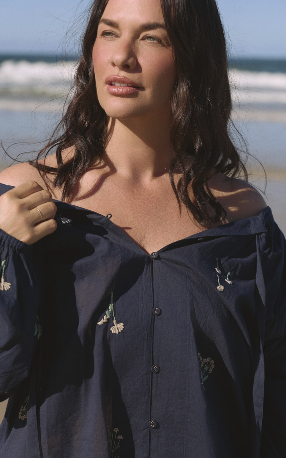 Nova Tie Neck Top product photo.