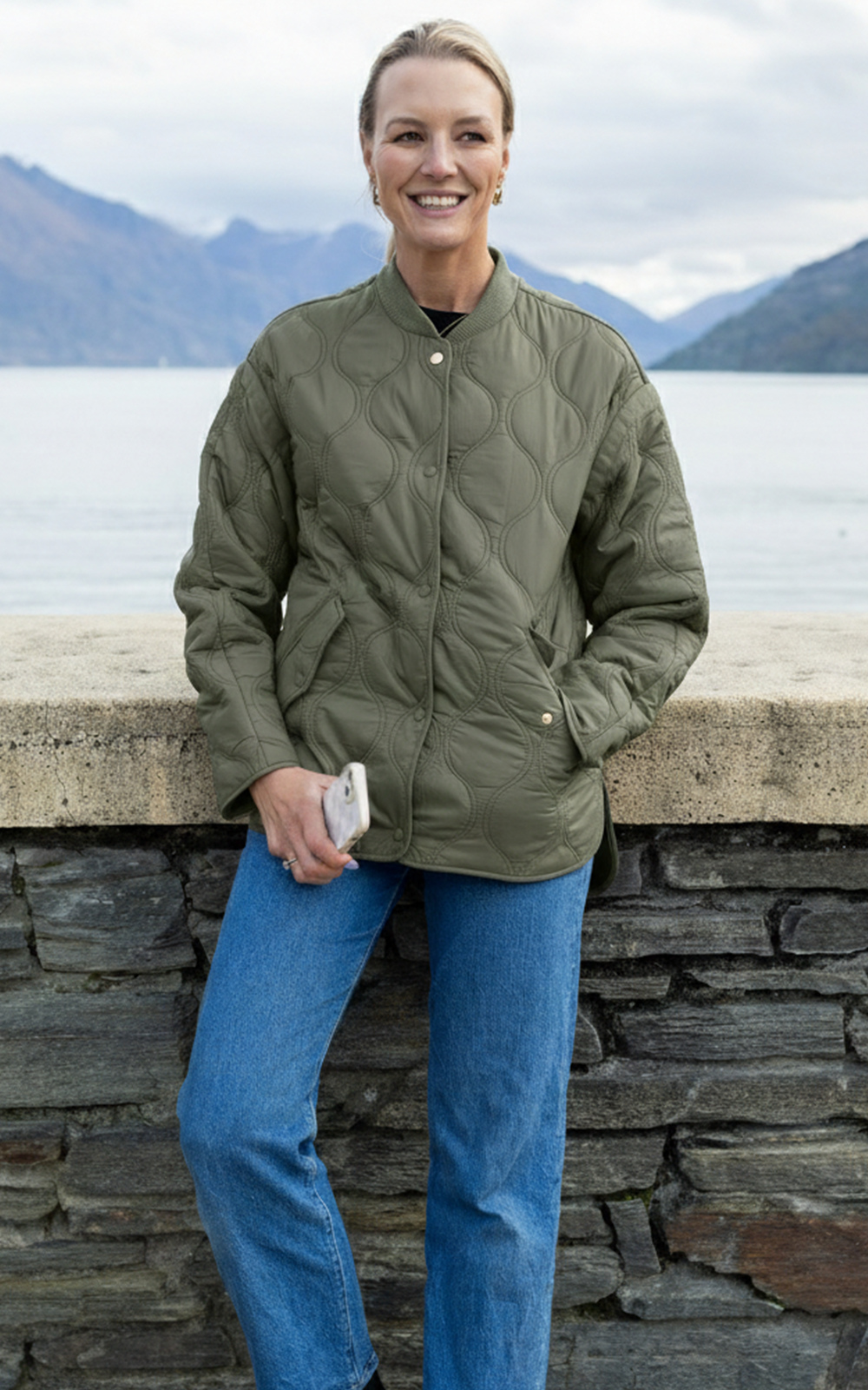 Talei Quilt Bomber product photo.