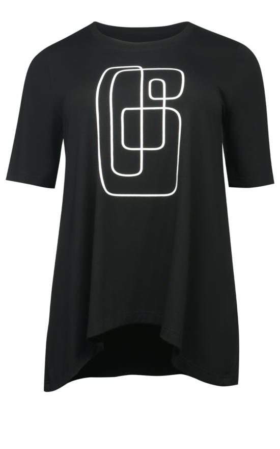 Flare Tee Geometric Print product photo.
