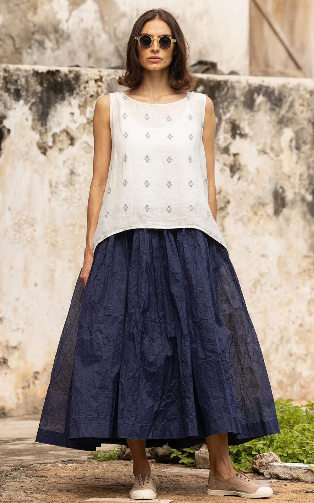 Tutu Slip Long Cotton Organdy product photo.
