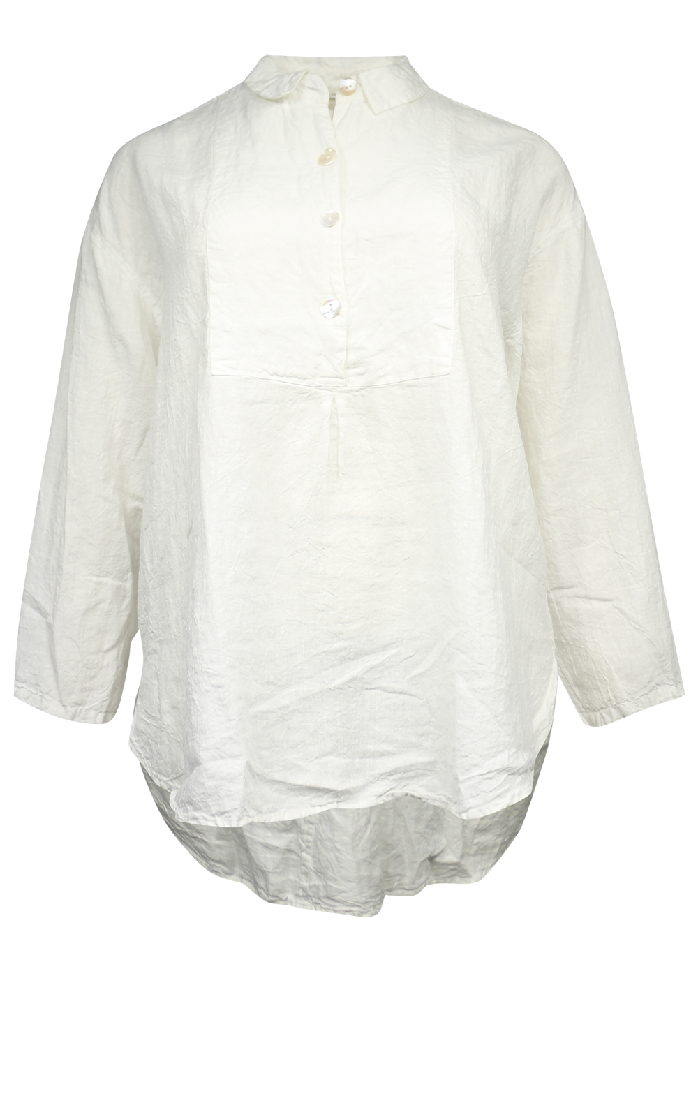 Tuxedo Shirt In Linen product photo.