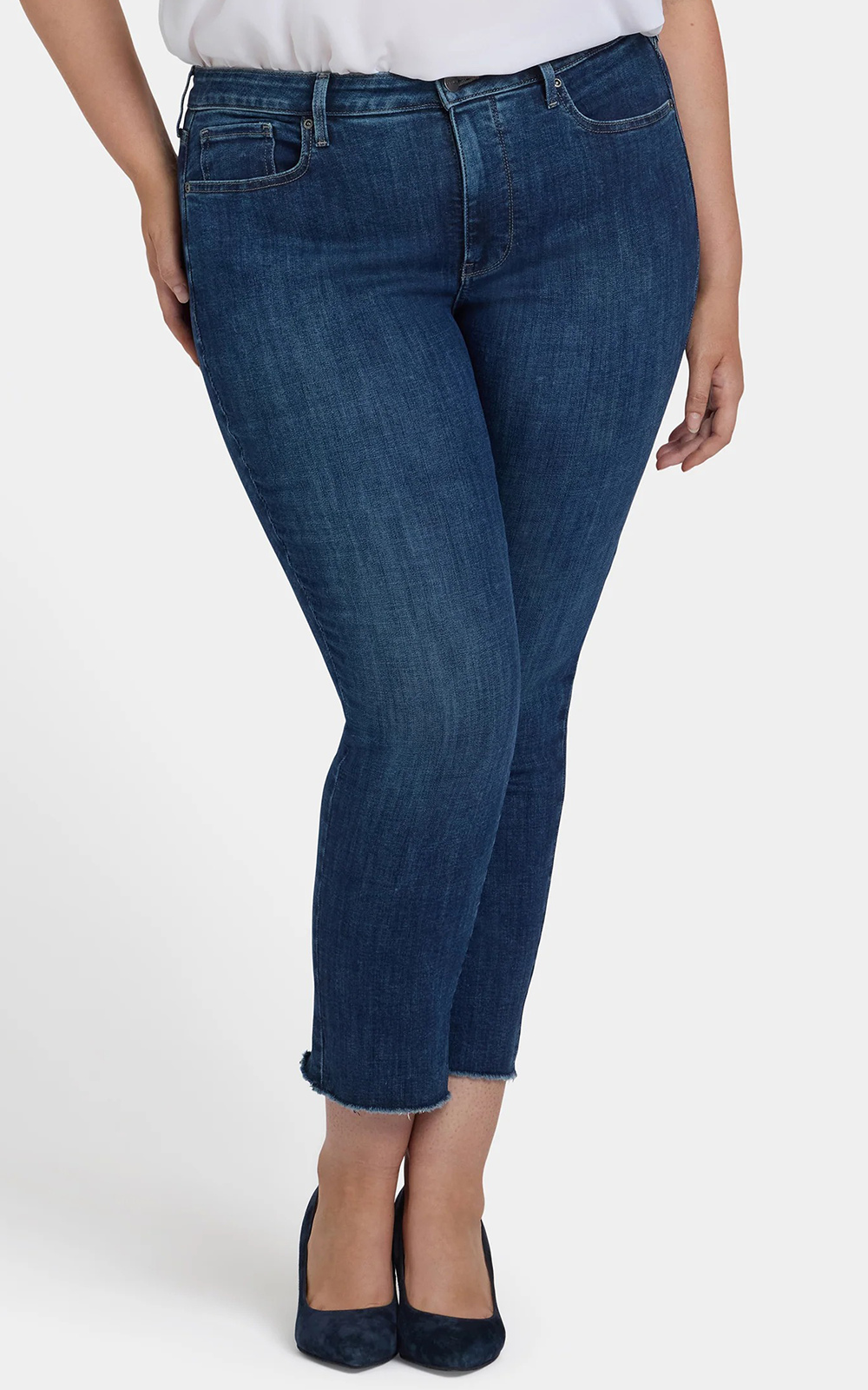 Womens Sheri Slim Ankle Frayed Hems product photo.