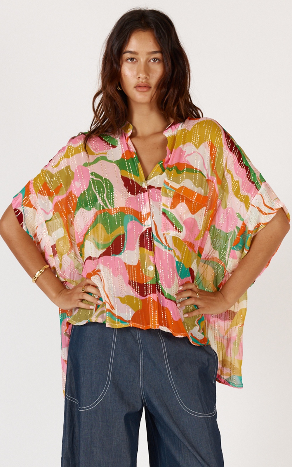 Wild Safari Kaftan Shirt product photo.