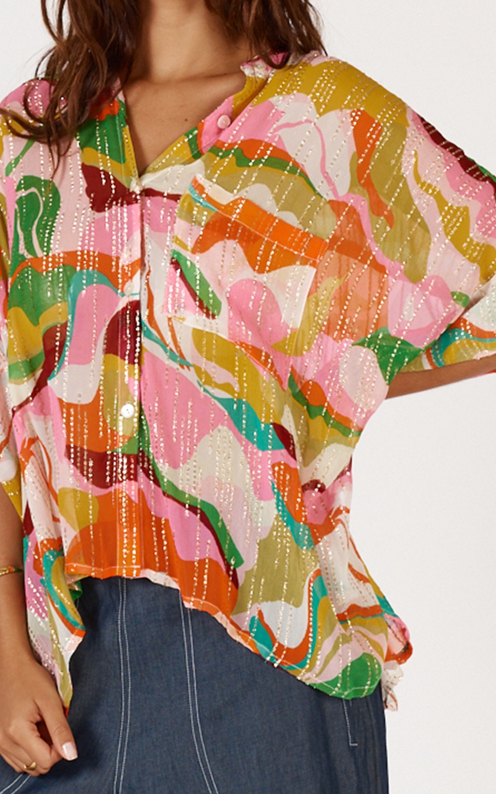 Wild Safari Kaftan Shirt product photo.