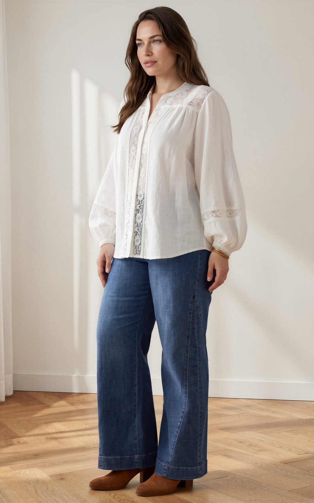Womens Godet Teresa Wide Leg product photo.