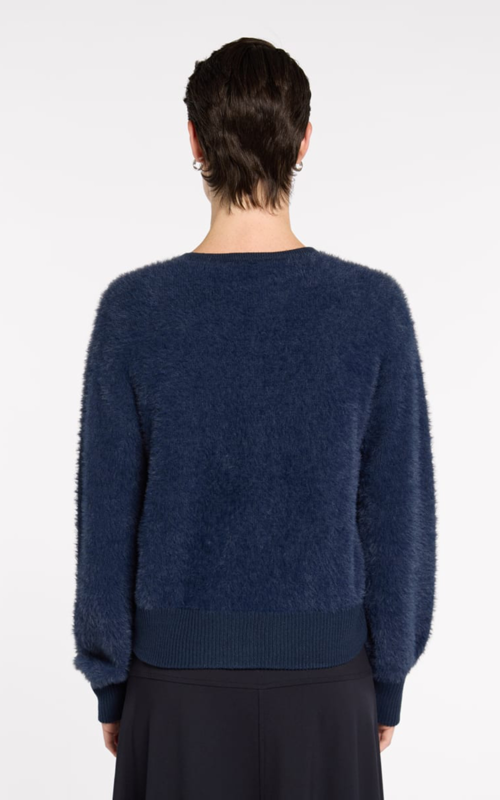 Fluffy Knit Bomber product photo.