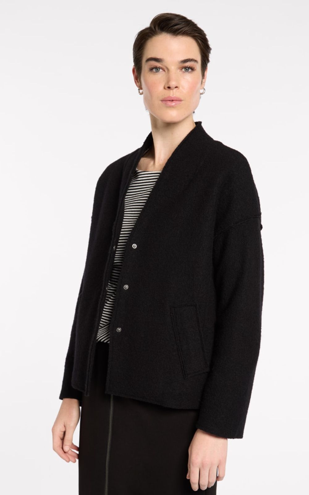 Boiled Wool Jacket product photo.