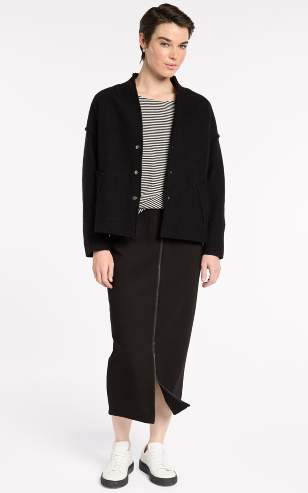 Boiled Wool Jacket product photo.