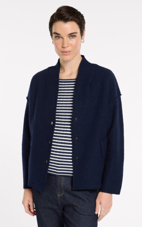 Boiled Wool Jacket product photo.