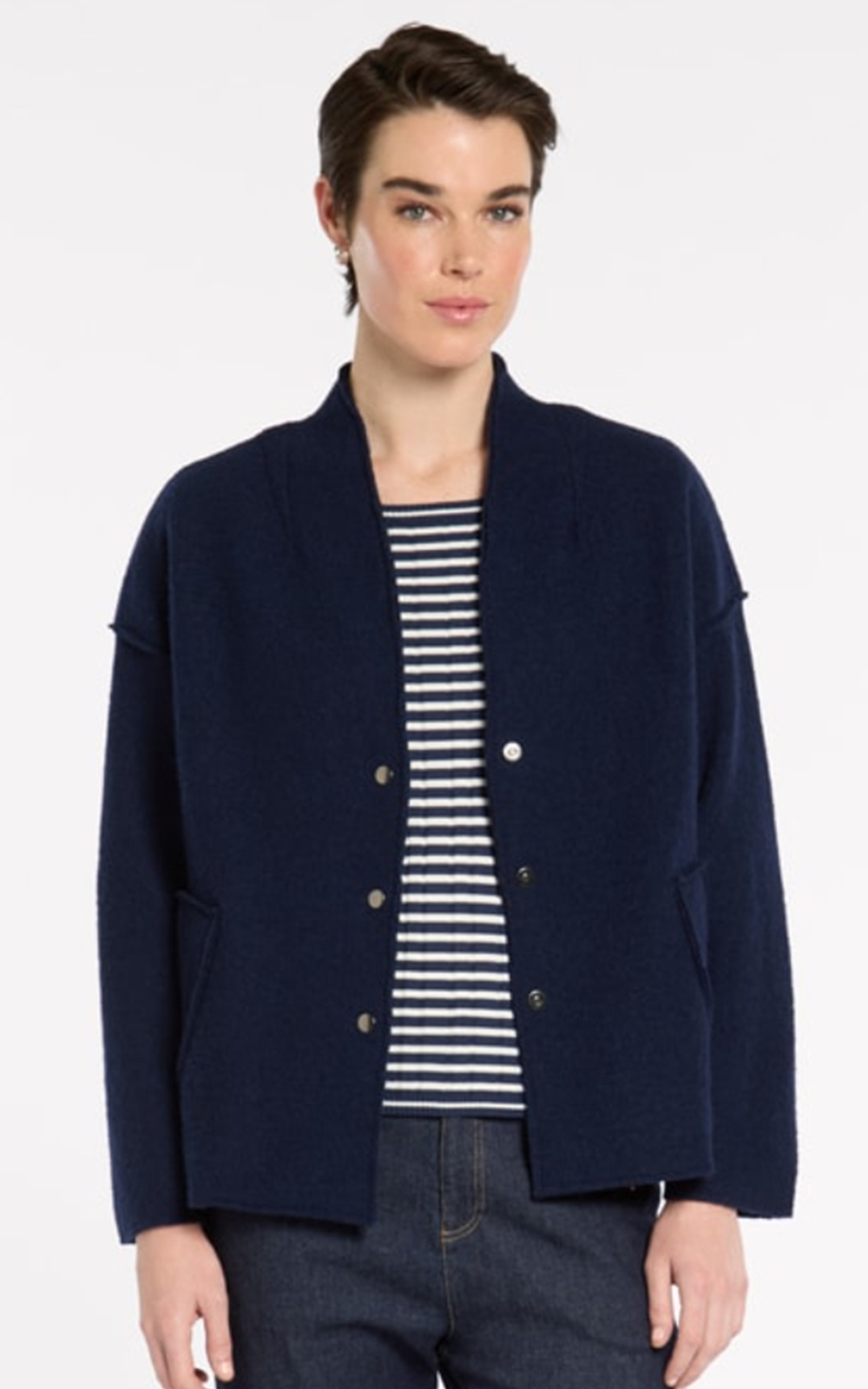 Boiled Wool Jacket product photo.