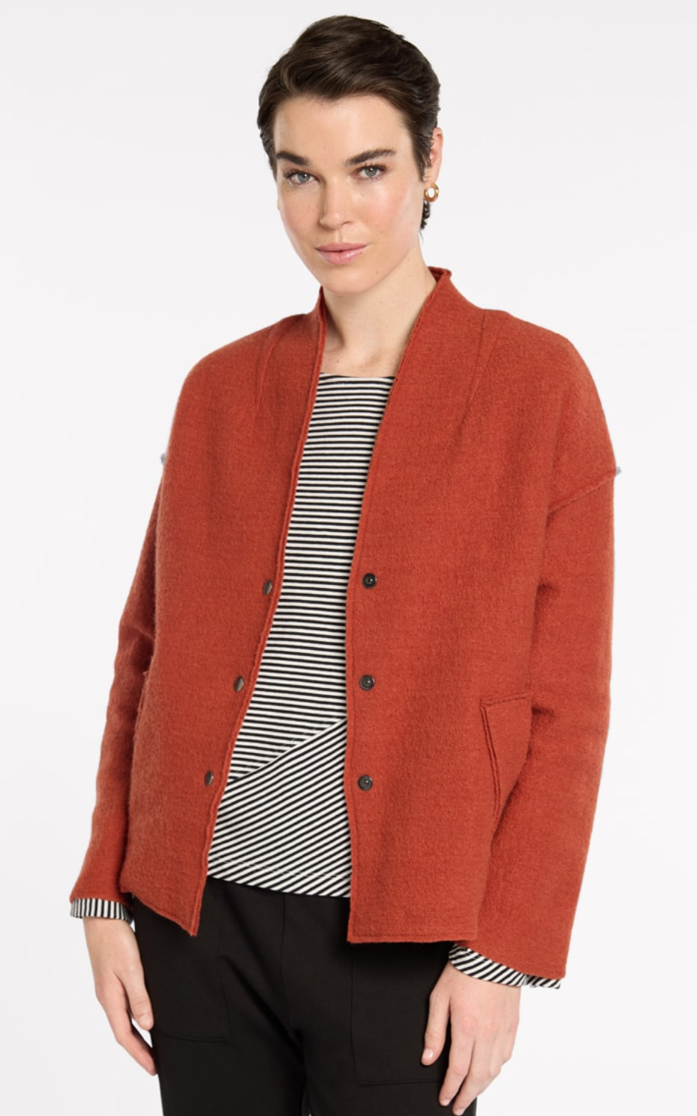Boiled Wool Jacket product photo.