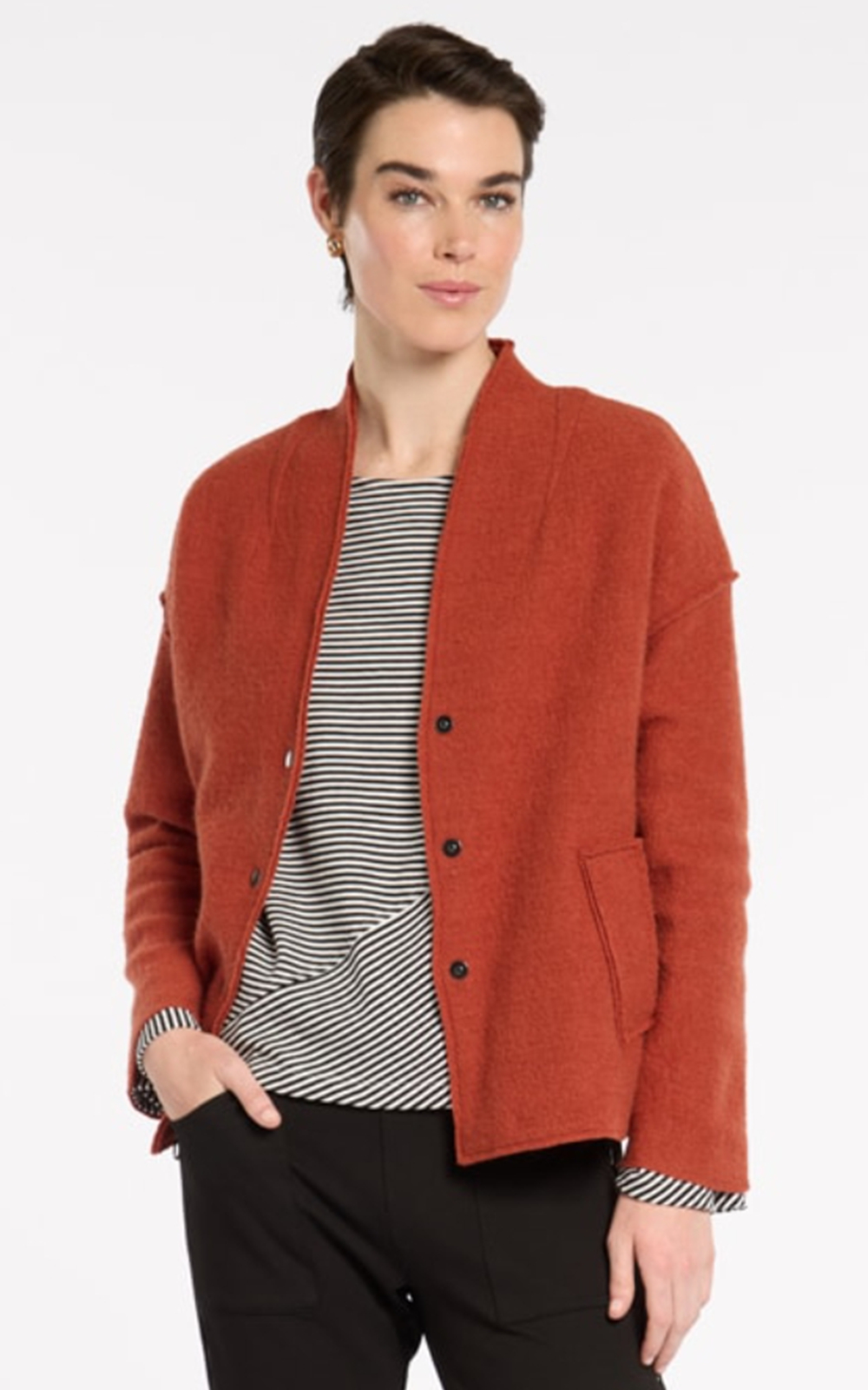 Boiled Wool Jacket product photo.