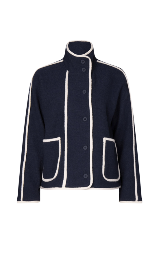 Contrast Boiled Wool Jacket product photo.