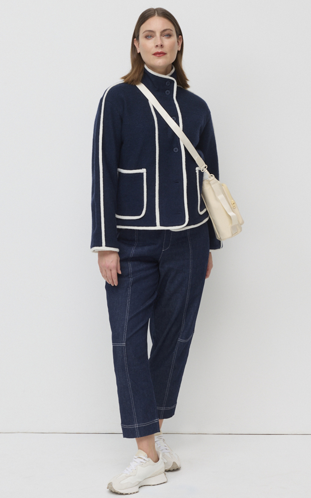 Contrast Boiled Wool Jacket product photo.