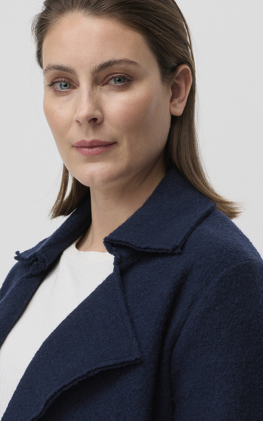 Cropped Boiled Wool Jacket  product photo.