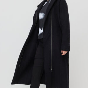 Collared Boiled Wool Coat