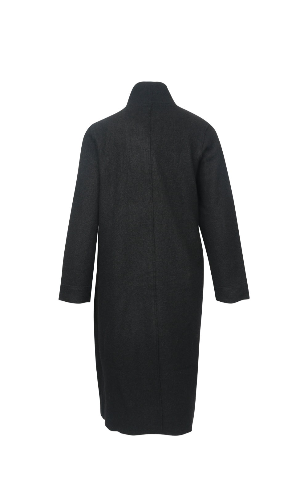 Collared Boiled Wool Coat product photo.