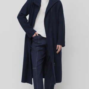 Collared Boiled Wool Coat