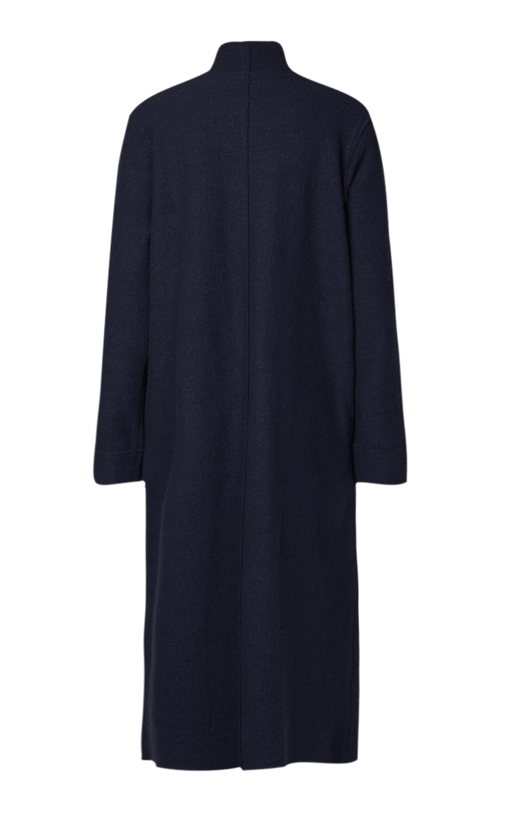 Collared Boiled Wool Coat product photo.