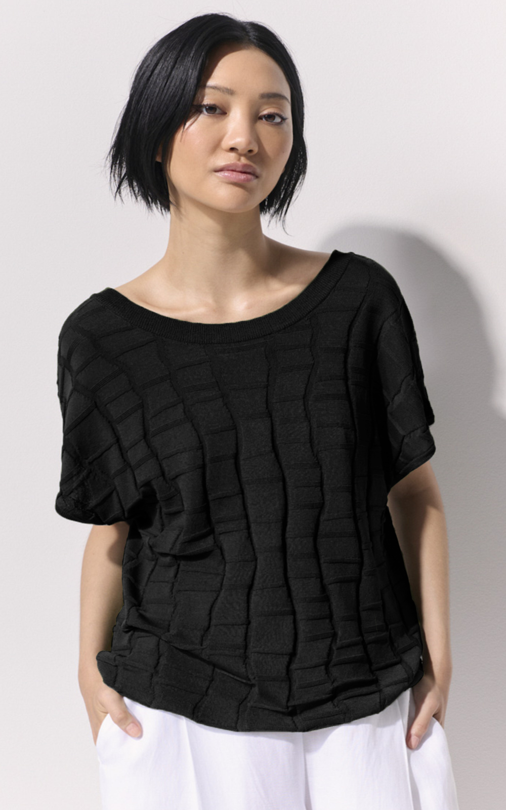 Two Way Textured Knit product photo.