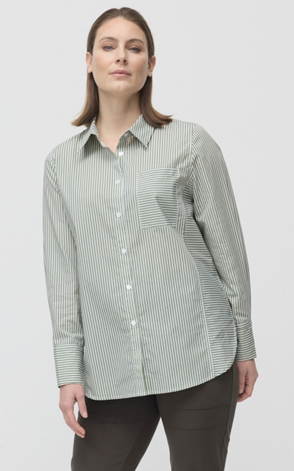 Longline Stripe Shirt product photo.