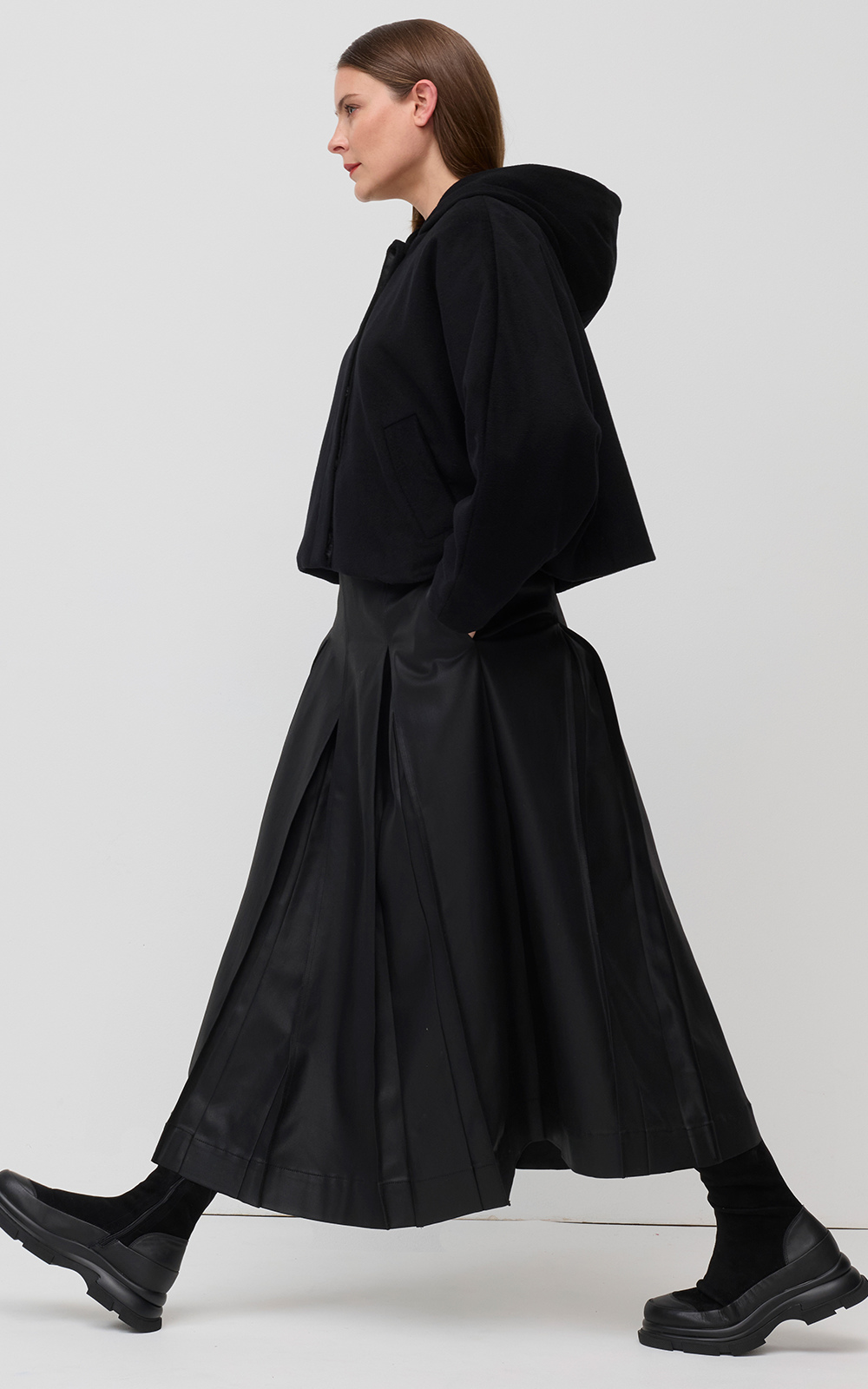 Wax Coated Skirt product photo.