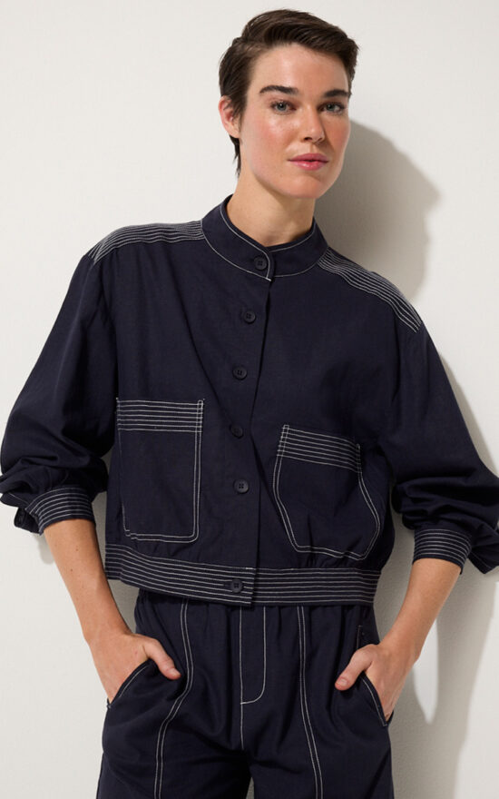 Comfort Linen Jacket product photo.