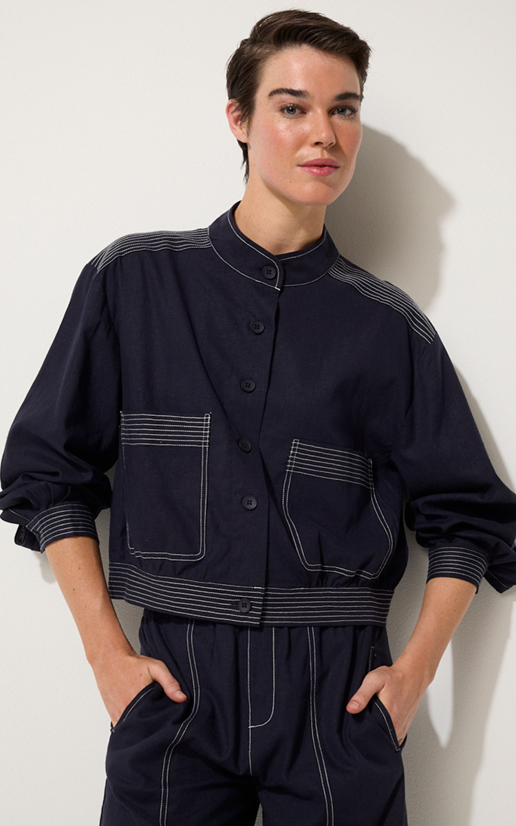 Comfort Linen Jacket product photo.