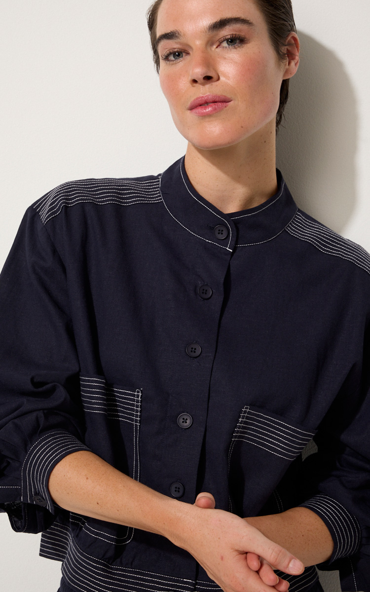 Comfort Linen Jacket product photo.