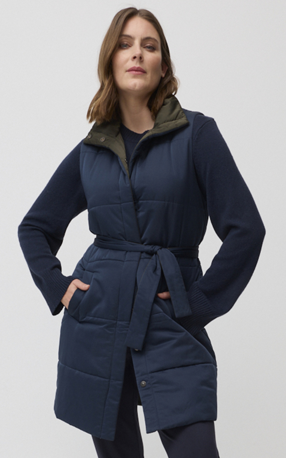 Reversible Belted Vest  product photo.