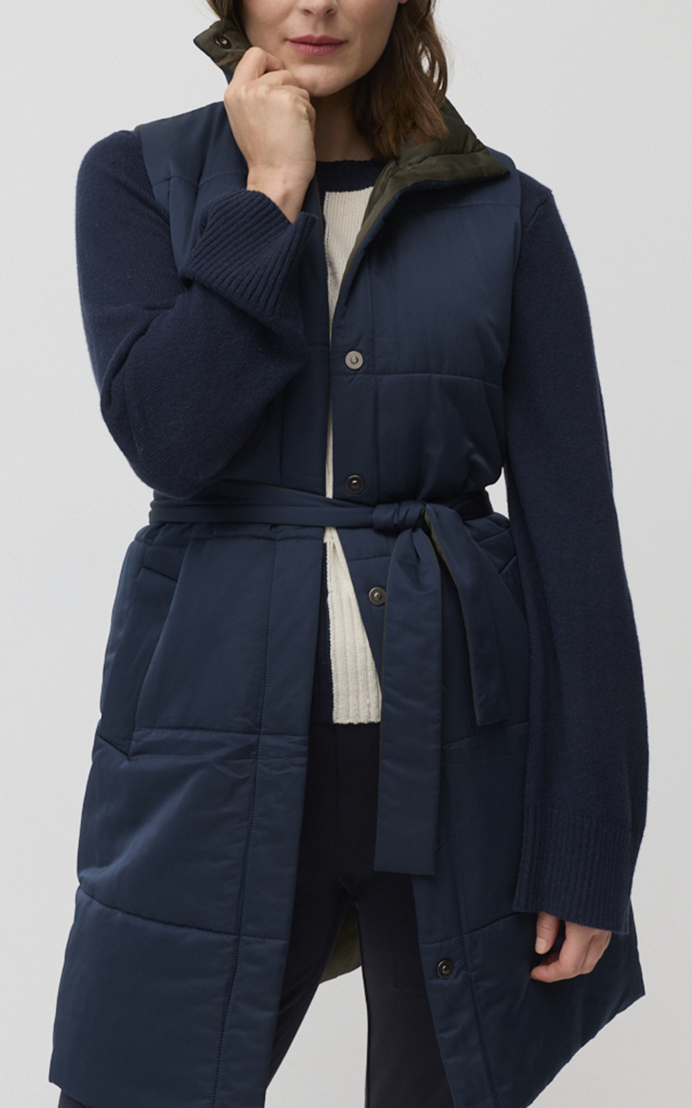 Reversible Belted Vest  product photo.