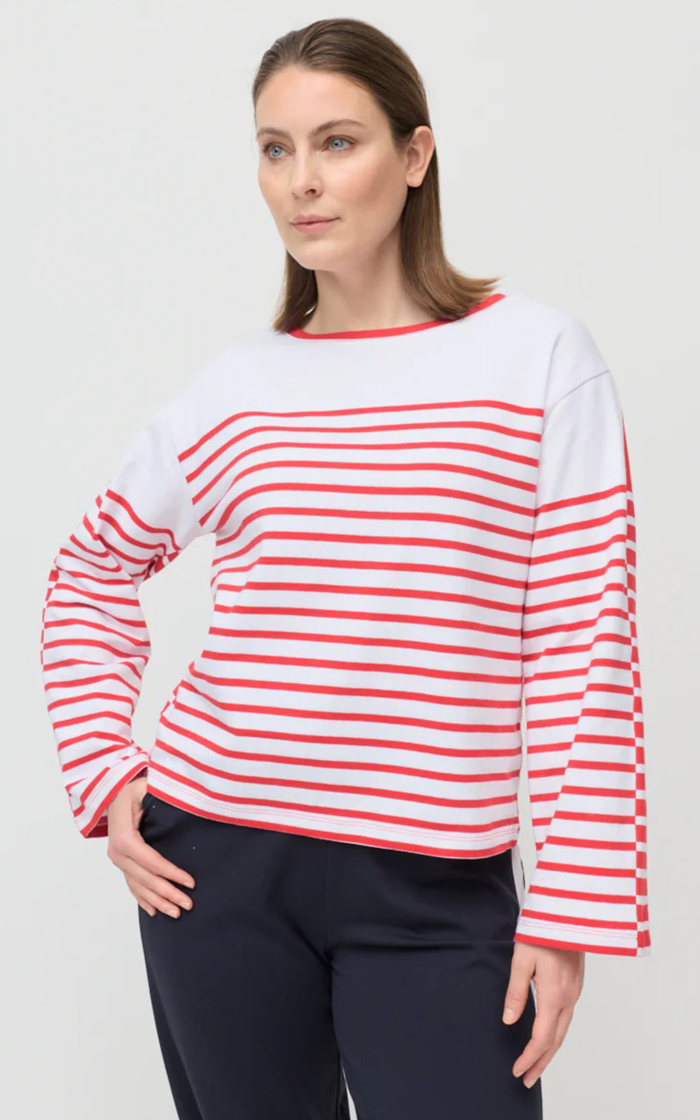 Two Way Stripe Sweat product photo.