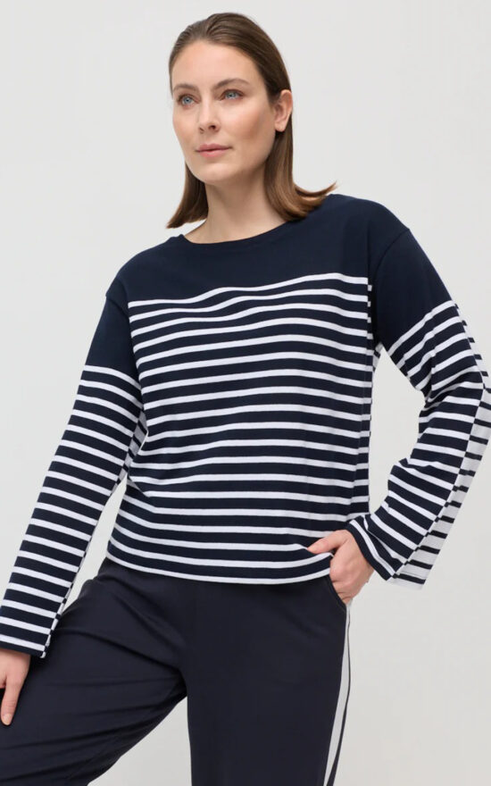 Two Way Stripe Sweat product photo.